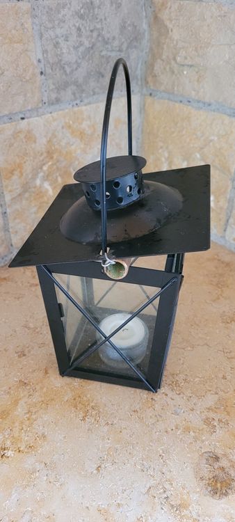 Lanternes: Schwarze Metall Laterne Windlicht Kerzenhalter Garten Deko – D'occasion à Hondrich par Ebro01