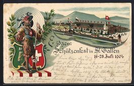Litho St. Gallen, Schützenfest 1904, Sc
