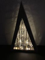 LED Diorama Pyramide, ca. 58 cm hoch, Holz, mit Timer