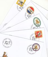 SBK 1054 - 1058 FDC einzeln auf 5 Briefen