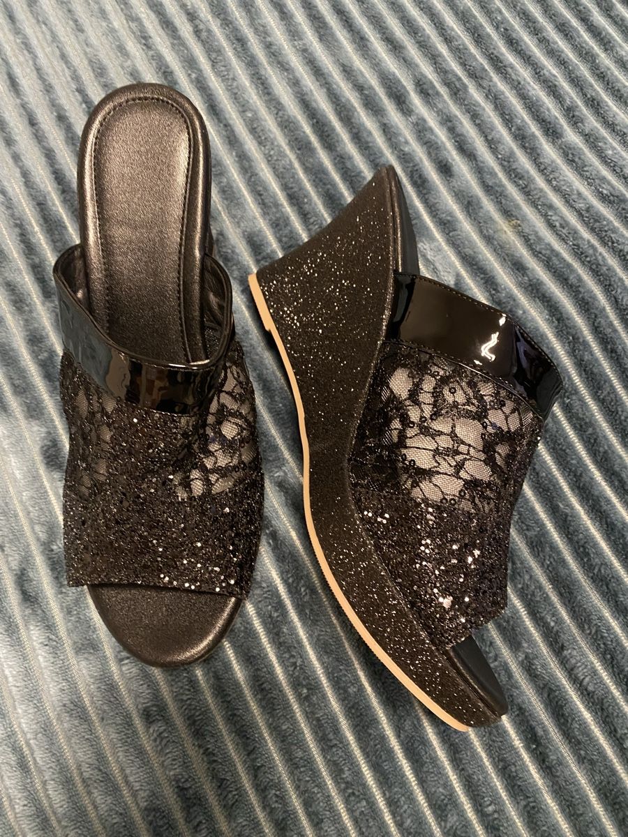 Scarpe da donna: Damenpantoletten schwarz Glitzer – Nuovo e nell'imballaggio originale da Regensdorf venduto da 118-Regensdorf 1