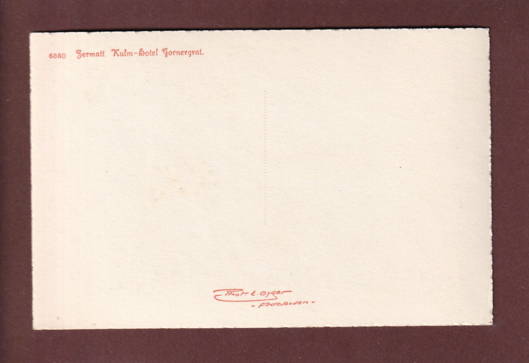 Cartoline postali: GORNERGRAT - Kulm-Hotel - E. Gyger – Usato da Pully venduto da nicecards 1