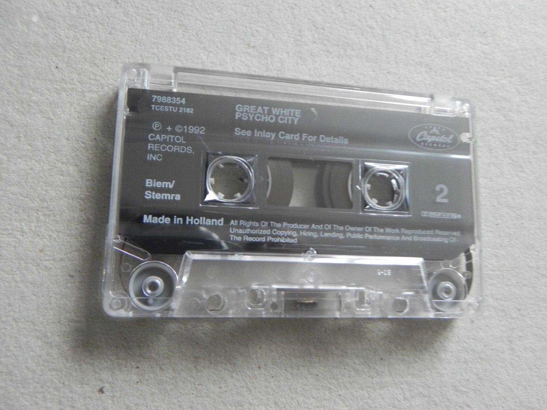 Musicassette: MC Kassette USA Hardrock Band Great White 1992 Psycho City – Usato da Siebnen venduto da krimsie 5