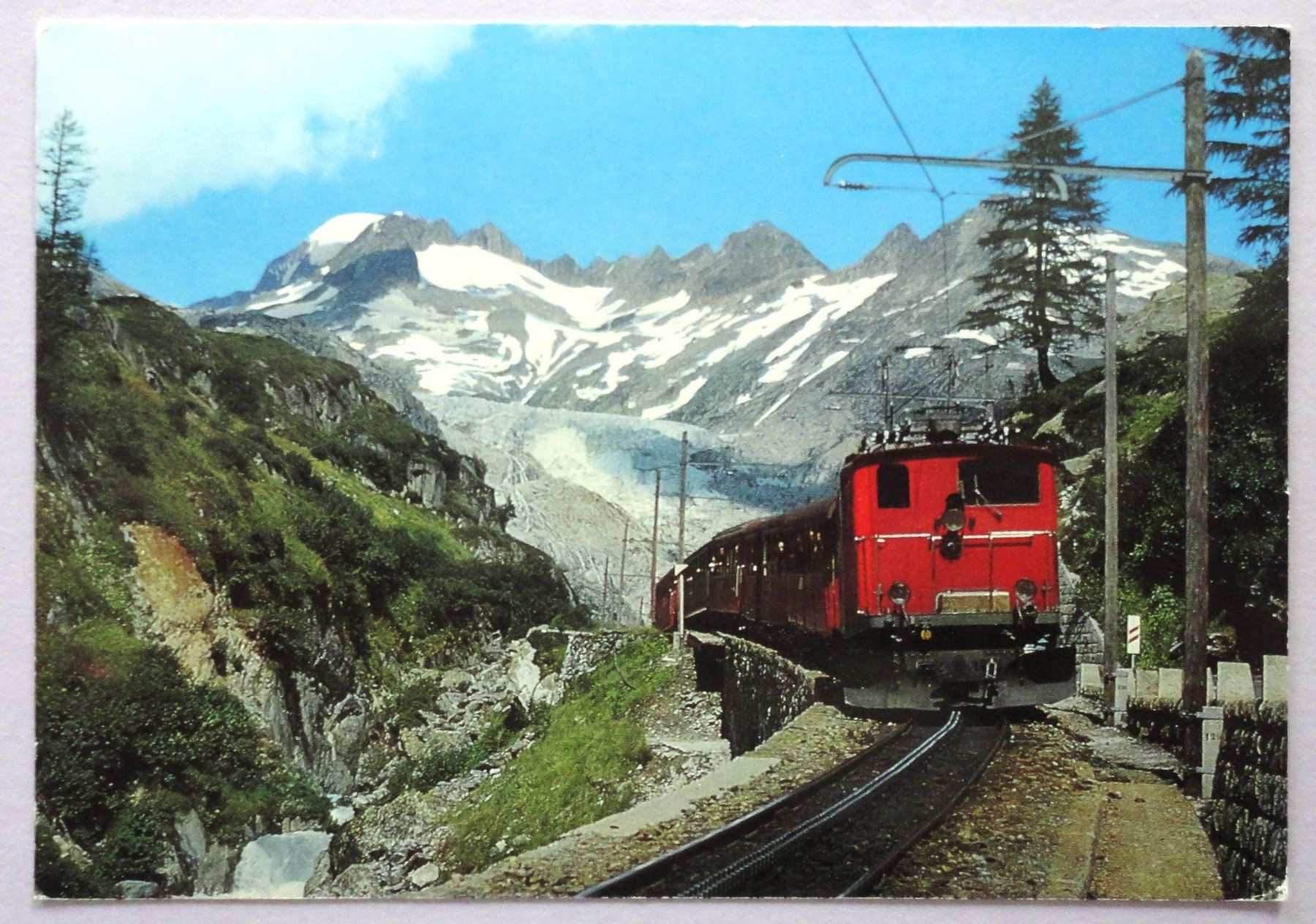 Cartoline postali: Furka-Oberalp-Bahn bei Gletsch – Usato da Fétigny venduto da Billy2miny