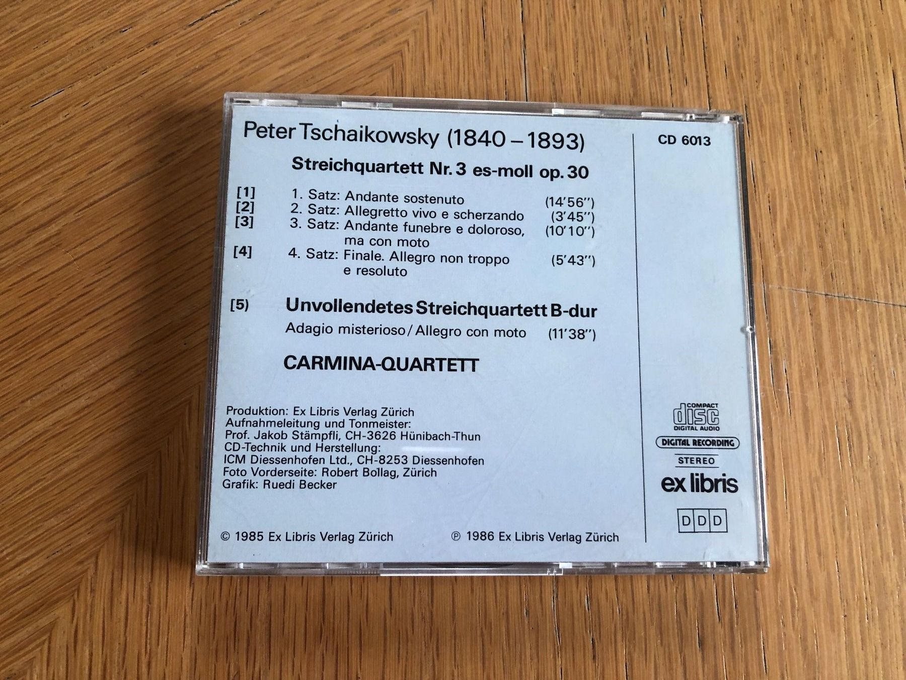 CDs: Tschaikowsky: Streichquartette Nr.3, CD – Gebraucht aus Schübelbach von Dolly990_2 2