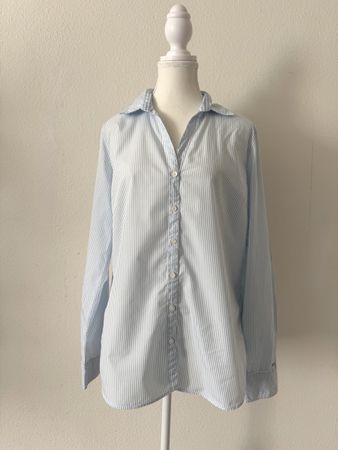 Tommy Hilfiger Bluse, Gr. 12 (40) hellblau gestreift