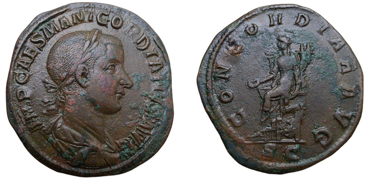 Tutti le monete: Gordien III, Sesterce 240 AD – Usato da Genève venduto da Numis-Magna