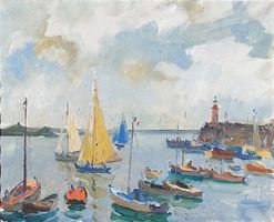 Lucien Callé. Port en Bretagne