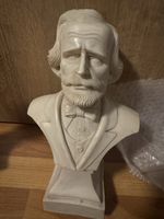 Buste de Verdi : sculpture en albâtre coulé main