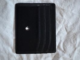 Kartenetui Montblanc Leder schwarz gebraucht