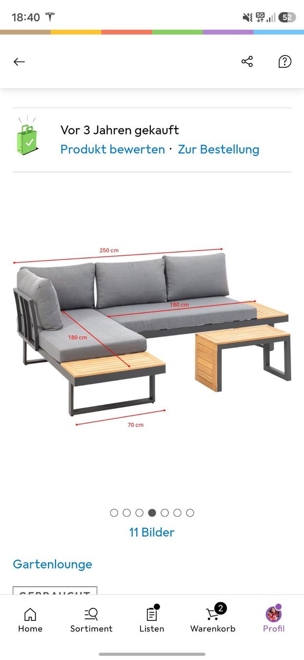 Giardimo Set di tavolo e panche: Giardamo Loveseat – Usato da Buchs ZH venduto da NCRBD5 5