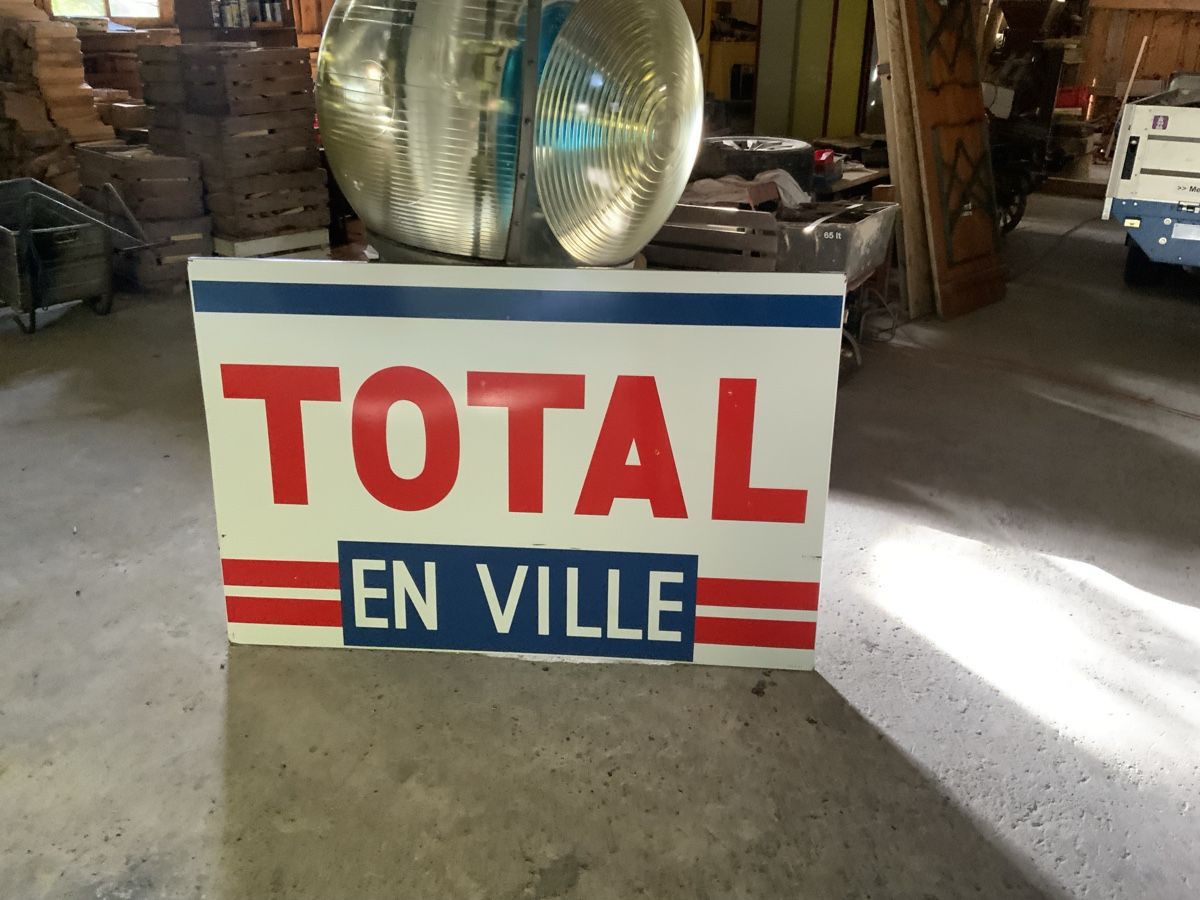 Insegne: Grosses TOTAL Emailschild top – Usato da Willisau venduto da Minali 5