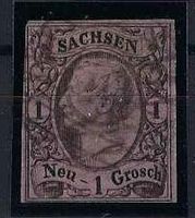 Altdeutschland 1855 Sachsen 1 Neu-Groschen gest.