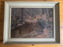 Wilhelm NAGEL (1866-1944) Sottobosco, olio , firmato