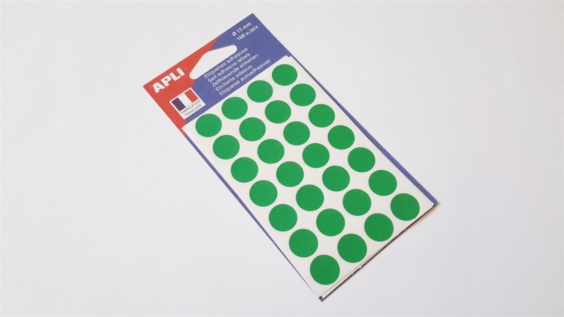 Aufkleber: Markierungspunkte, grün, 15mm, 168 Stück – Neu und originalverpackt aus St. Gallen von cointec 1