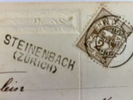 Alte Ansichtskarte Neujahr  Steinenbach Zürich