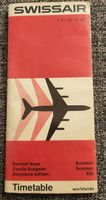 Swissair Flugplan Sommer 1971 - Seltenes Sammlerstück