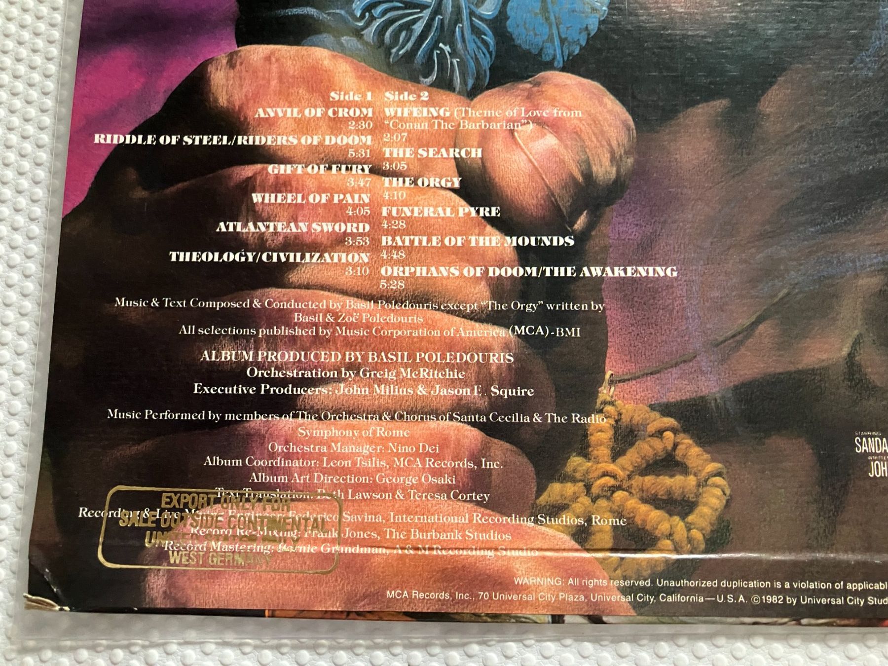 Dischi in vinile: Basil Poledouris – Usato da Aarwangen venduto da Jukebox3 3