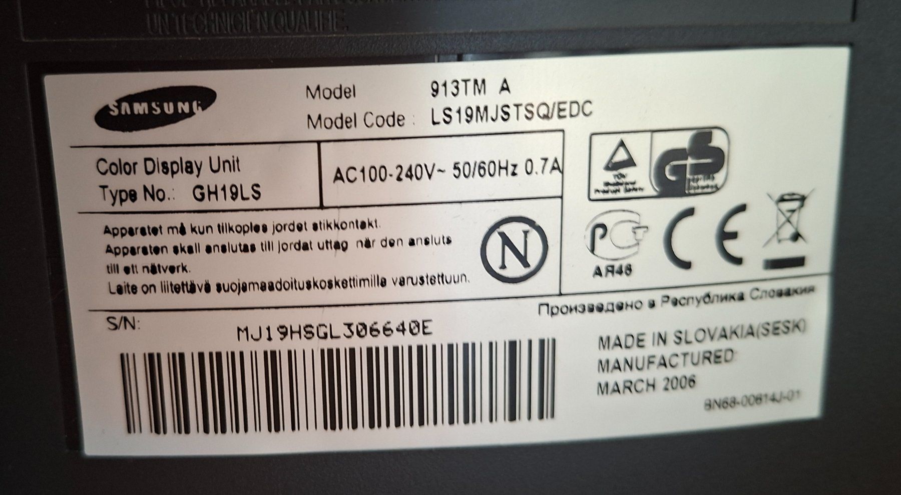 Monitor: 2x SAMSUNG SyncMaster 913TM – Usato da Güttingen venduto da DeniseBaumann 6
