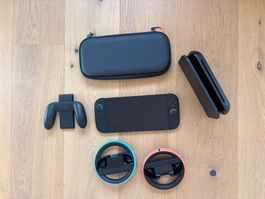 Nintendo Switch 2 schwarz + Kirby, Tasche & Schutzfolie