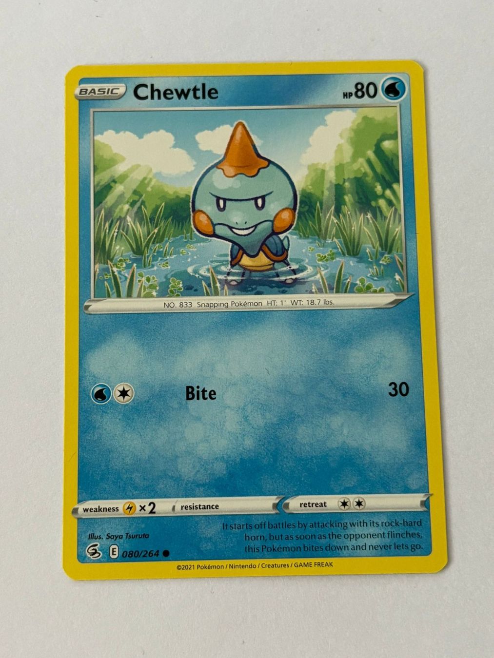 Pokémon Sammelbilder & Trading cards: Chewtle 080/264 – Gebraucht aus Herisau von Seyashop_2