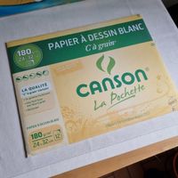 Canson Zeichenpapier, 180g/m2, 24x32 cm, 10 Blatt, Neu