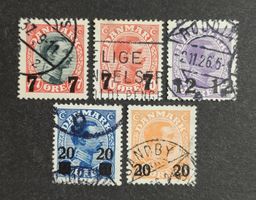 Dänemark 1926-27, Ovpt. LoT gestempelt