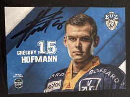 Original Autogrammkarte Grégory Hofmann EV Zug Saison 2019/2