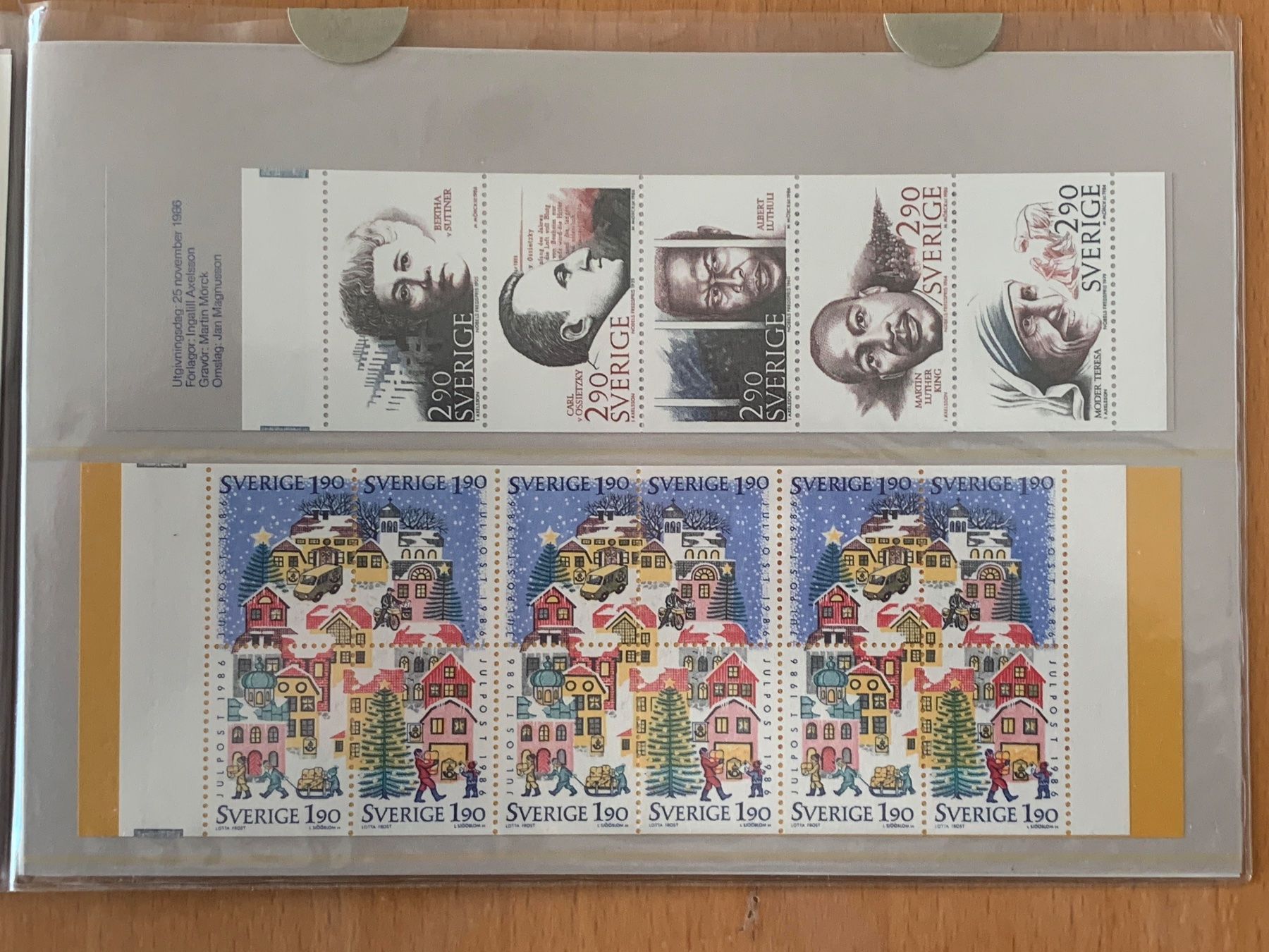 Tutti i francobolli: Schweden Suède 1986 - Swedish Stamp Booklets - Complete Set – Nuovo e nell'imballaggio originale da Chavornay venduto da 4dphila 6