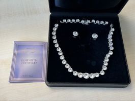 Schmuckset Collier, Ohrringe mit Zertifikat swarovski
