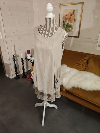 leichter Sommer/Strand Kleid aus Leinen und Baumwolle