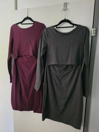 Stillkleid 1 x bordeaux, 1 x grau Grösse S