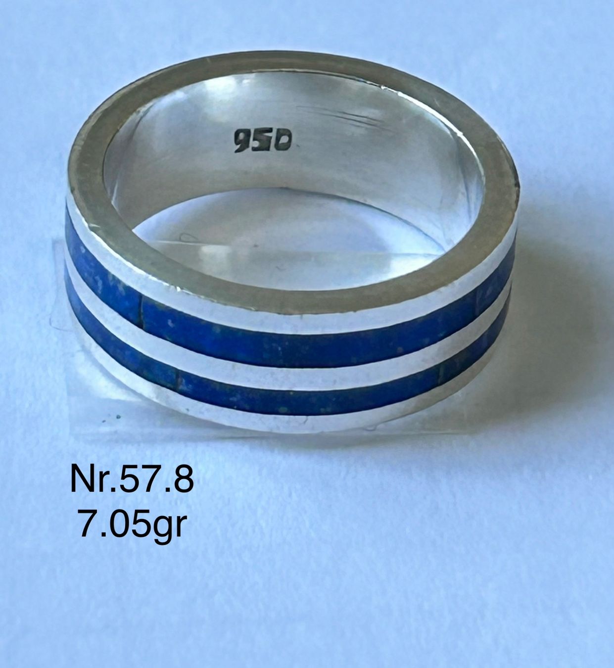 Anelli: Handgefertigte Ringe aus Silber mit Lapislazuli. – Nuovo (secondo la descrizione) da Zürich venduto da rai_n6pg