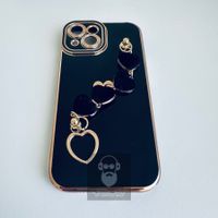 Hülle Cover Etui Case Schwarz für iPhone 14 Plus Herzkette