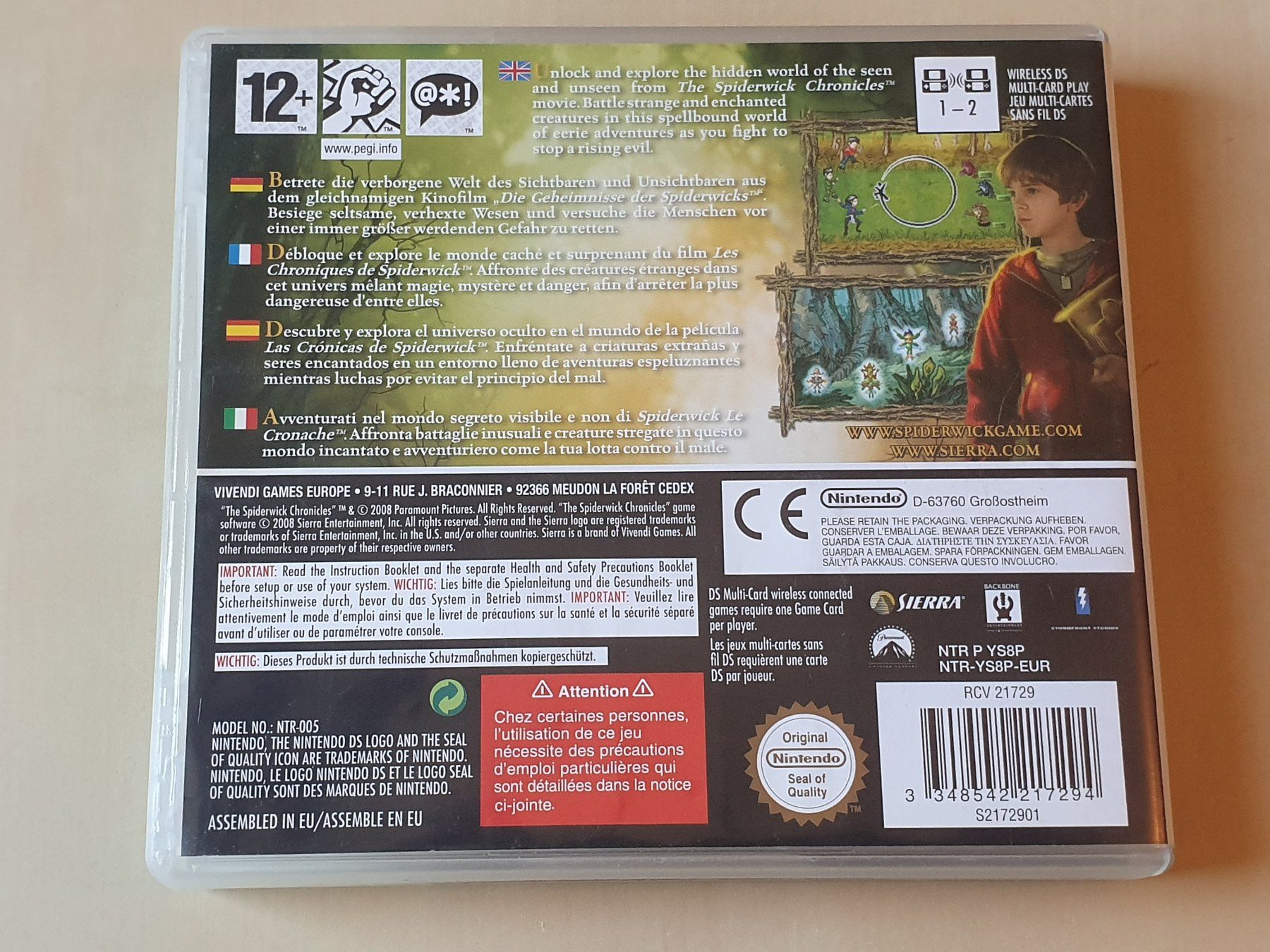 Nintendo Giochi: The Spiderwick Cronicles – Usato da Stansstad venduto da collectorsshop 1