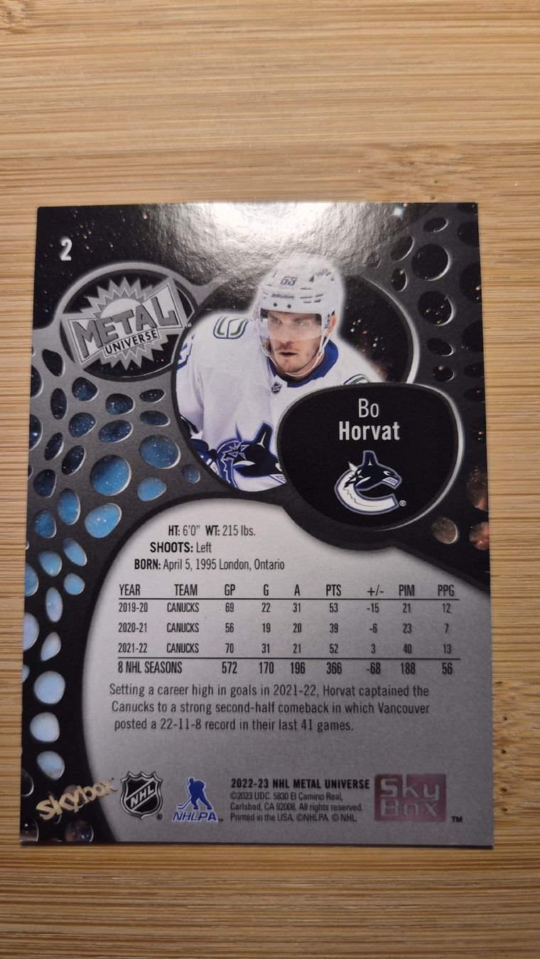 NHL Sammelbilder & Trading cards: NHL Vancouver Canucks Bo Horvat – Gebraucht aus Bellach von paedu-1980 1