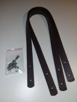 Neu!Taschen-Henkel 2 Stk.:1,8 x 60 cm, +Nieten, dunkelbraun