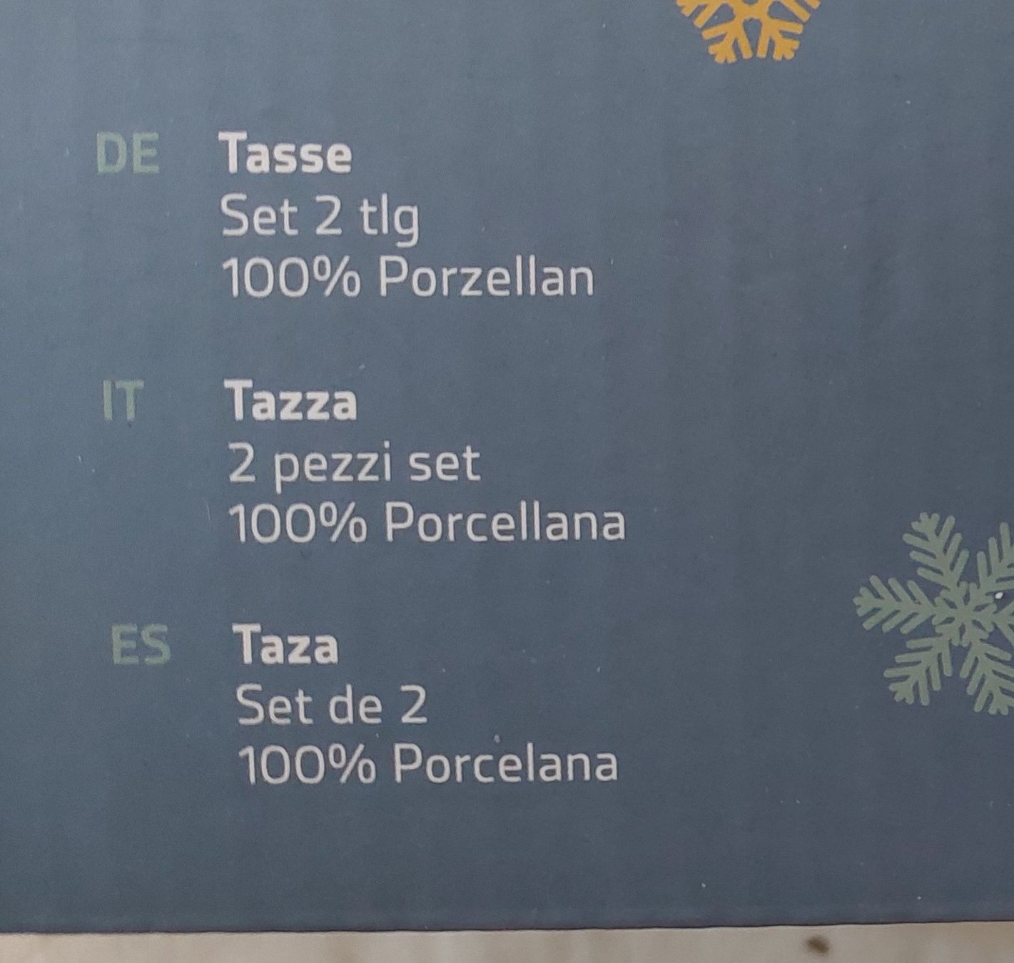 Coop Tazze: 4 Tassen mit Schneeflockenmotiv , neu – Nuovo e nell'imballaggio originale da Uitikon Waldegg venduto da Smeragol 4