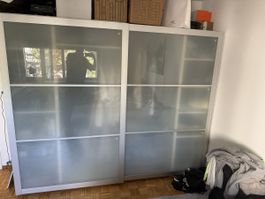 IKEA Pax Kleiderschrank Schiebetüren Glas weiss gebraucht