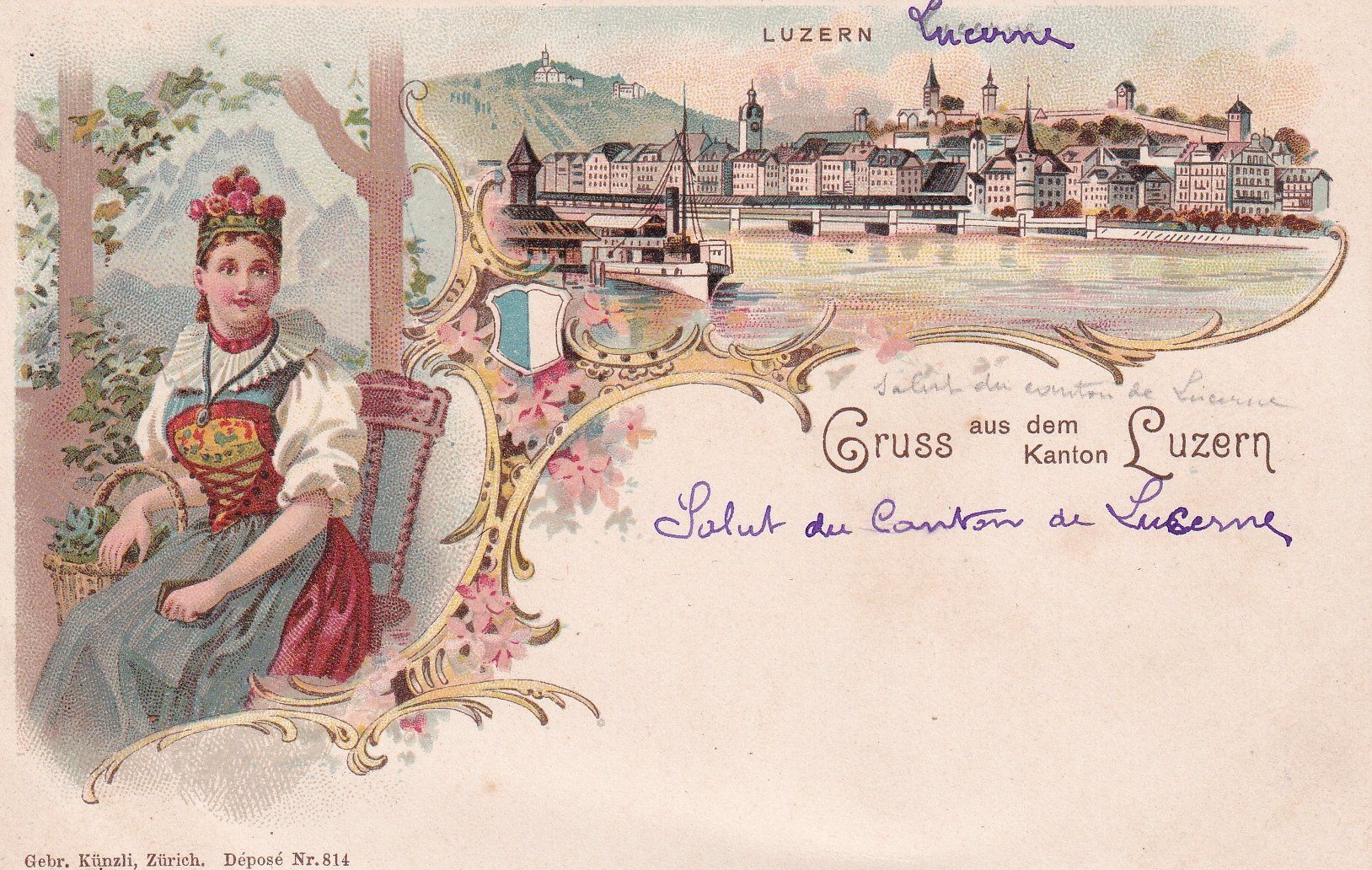 Ansichtskarten: Luzern    LU        ca. 1900 – Gebraucht aus Brig von Valcards54