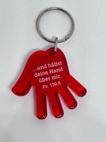 Portachiavi a forma di mano di colore rosso