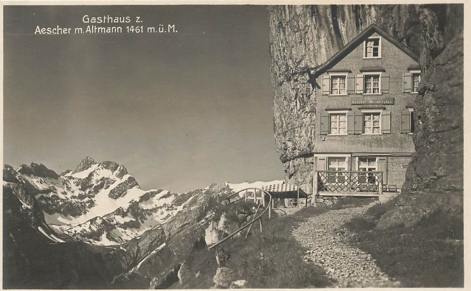Ansichtskarten: Aescher Wildkirchli, Appenzell – Gebraucht aus Schwyz von Seffi56