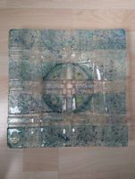Glasschale JG Hand Made Italy quadratisch blau grün