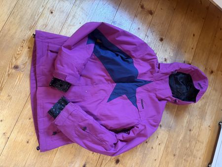 Zimtstern Skijacke, Lila/Blau, Grösse M,