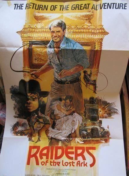 Raiders of the Lost Ark Vintage 1981 Quad UK Poster 27x41