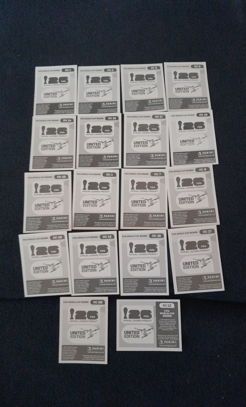 Panini Carte collezionabili: 18×  IRN  IRQ Panini 2026 – Nuovo (secondo la descrizione) da oekingen venduto da beauty1964 1