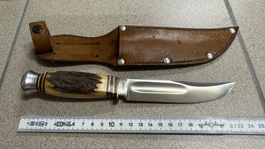 Vintage TIGER Solingen Jagdmesser – Hirschhorngriff