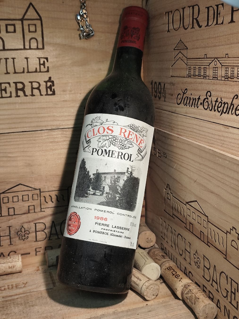 Vino: 1986 Clos Rene Pomerol – Nuovo e nell'imballaggio originale da Büsserach venduto da Vintage-vins 1