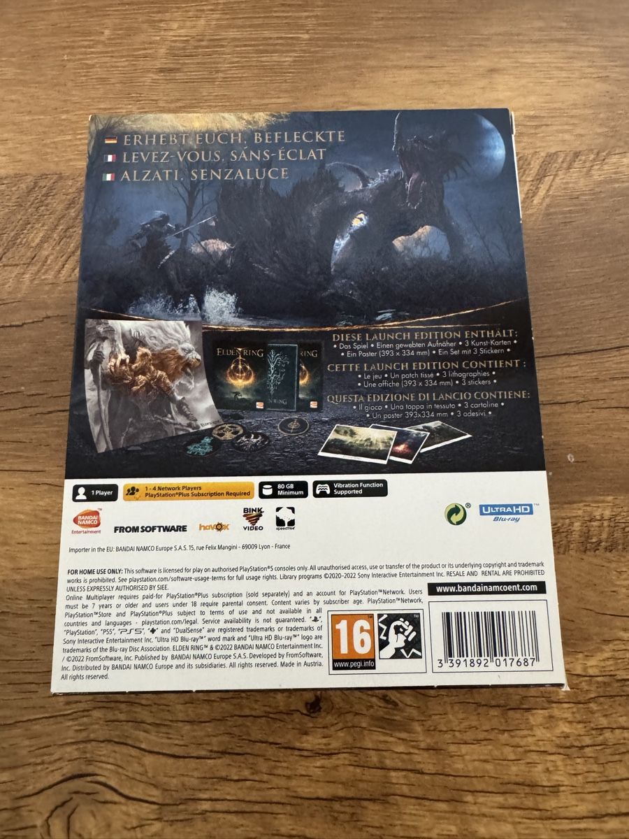 Sony Giochi: Jeu PS5 Elden Ring Collector Edition  – Usato da Brügg BE venduto da Goob 1