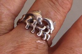 Ring 925 Silber mit Delphinen